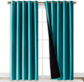 Nicetown 100% Blackout Window Curtain Panels, Cold and Full Light Blocking Drapes with Black Liner for Nursery, 84" Drop Thermal Insulated…