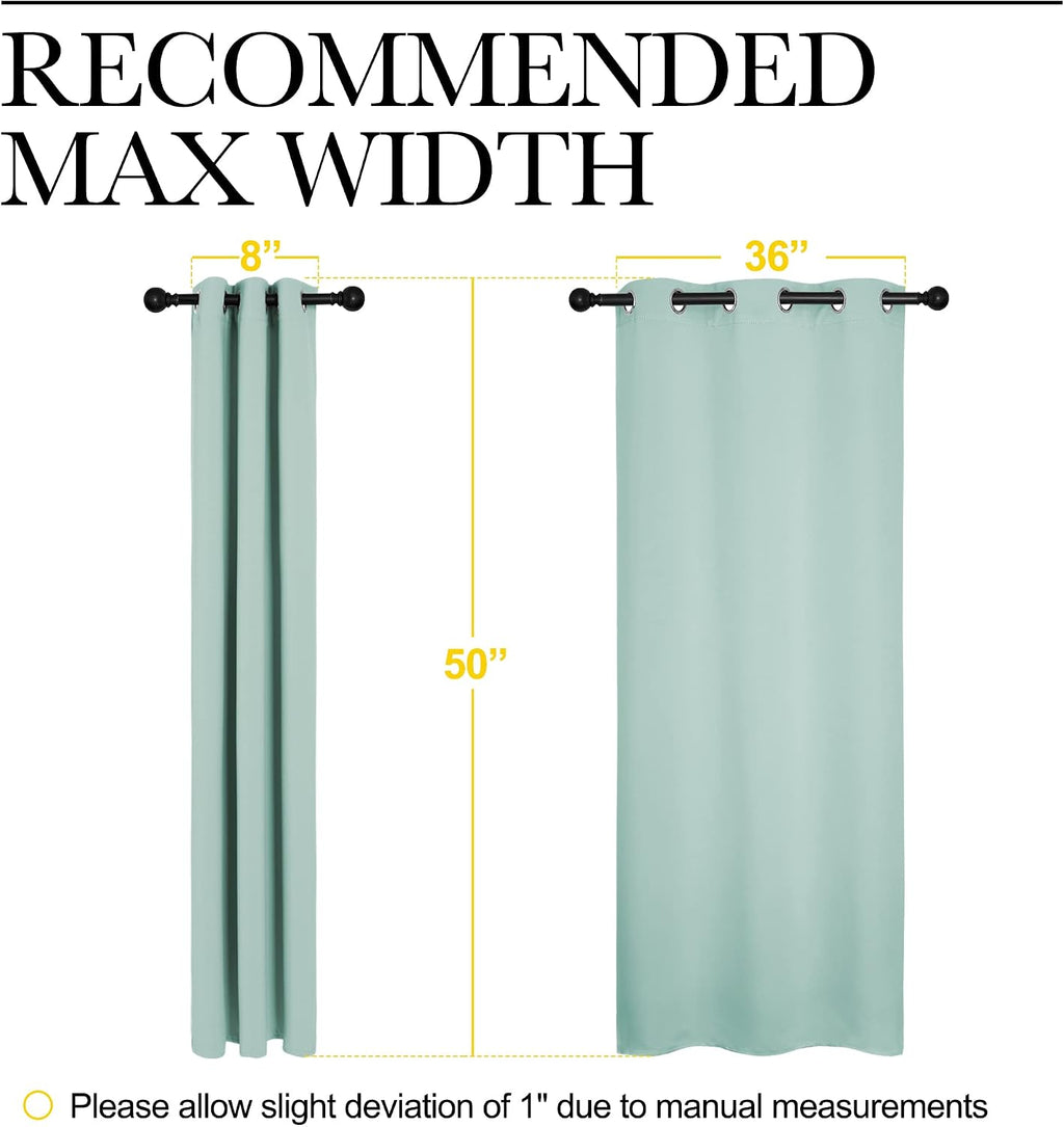 NICETOWN Aqua Blue Room Darkening Curtains for Kitchen, Window Treatment Thermal Insulated Solid Grommet Room Darkening Curtains/Drapes…
