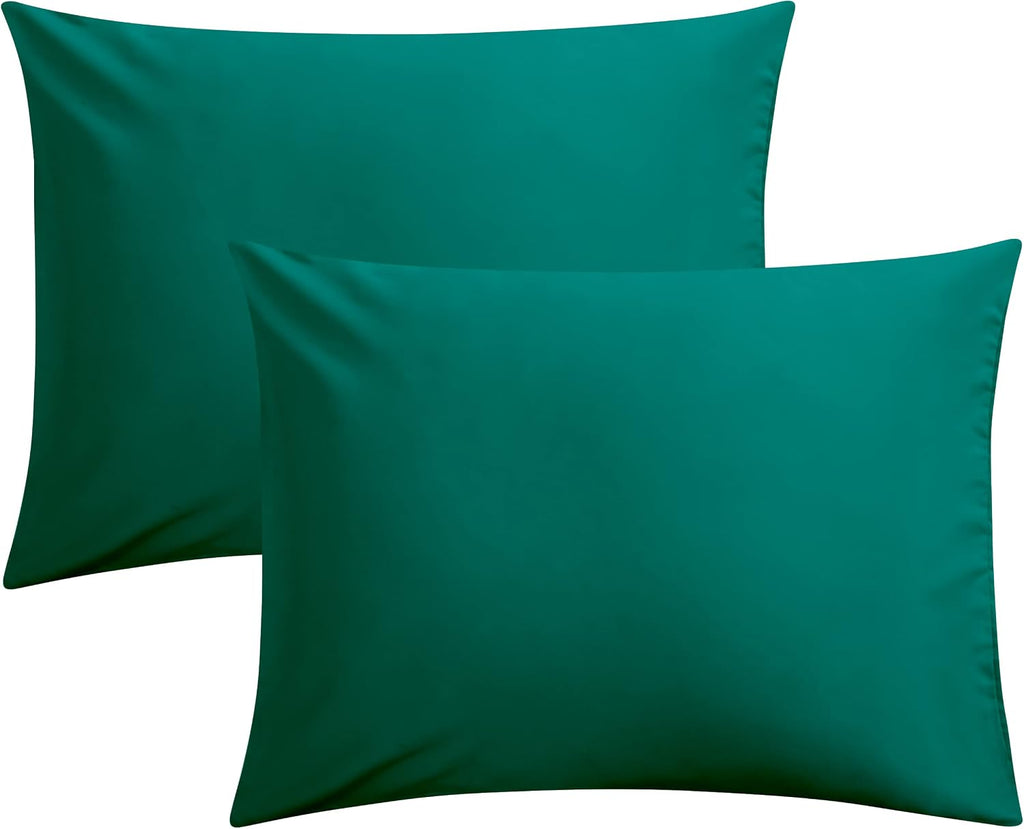 FLXXIE Pillow Cases Standard Size, Soft Microfiber Pillow Covers with Envelope Closure, Wrinkle, Stain Resistant Pillowcases, 2 Piece…