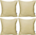 Thmyo 4-Pack 100% Cotton Comfortable Solid Decorative Throw Pillow Case, Thmyo Square Cushion Cover Pillowcase Sublimation Blank Pillow Cove…