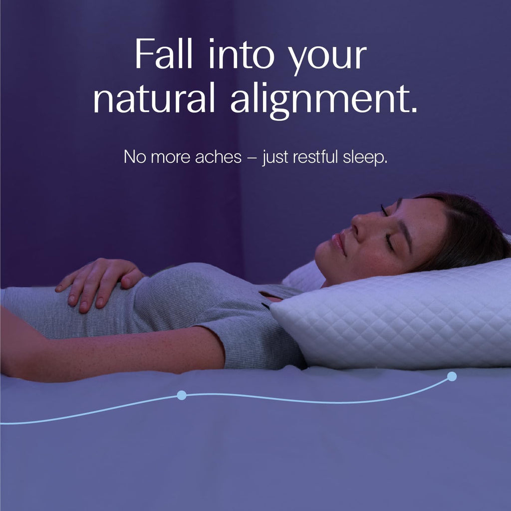 DreamyBlue Signature Pillow w/Adjustable Loft • Shredded Memory Foam Fill • Neutral Alignment for Side, Back, and Stomach Sleepers • Washab…