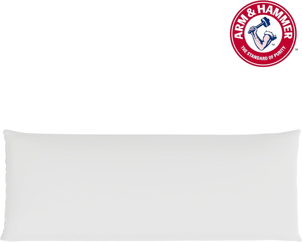 Armhammer Arm & Hammer Cooling Comfort Zippered Body Pillow Cover, 20 x 54, White White