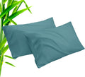 Teal Pillow Cases King Size 2 Pack, Bamboo Rayon Cooling Pillowcases with Envelope Closure, Cool Breathable Pillow Case for Hot Sleepers…