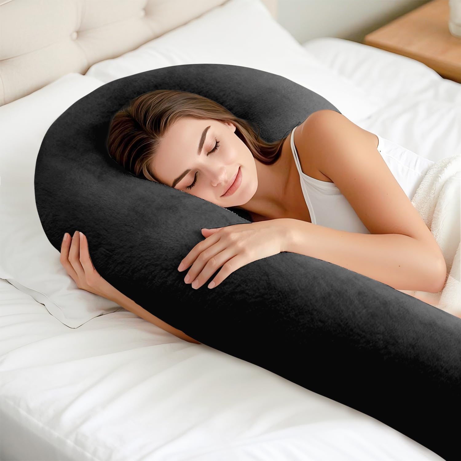 SchnauzerHome SCHNAUZER HOME Body Pillow for Adults - Soft Long Bed Pillows Insert for Sleeping - Shredded Memory Foam and Removable Washab…