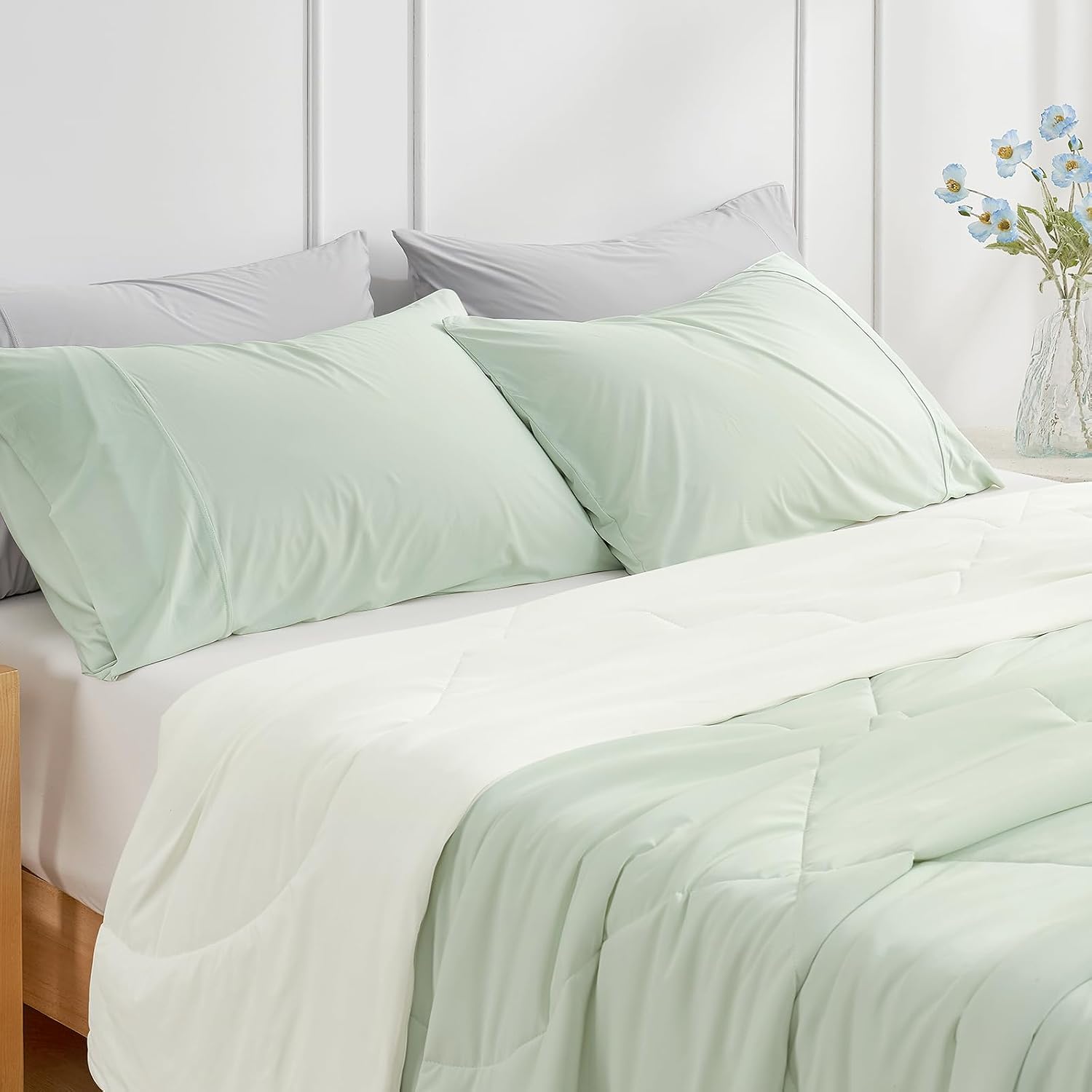 CozyBliss Cozy Bliss 2pcs Cooling Pillow Cases Set for Hot Sleepers & Night Sweats, Q-Max 0.5 Silky Wrinkle-Free Pillow Covers with Envelop…