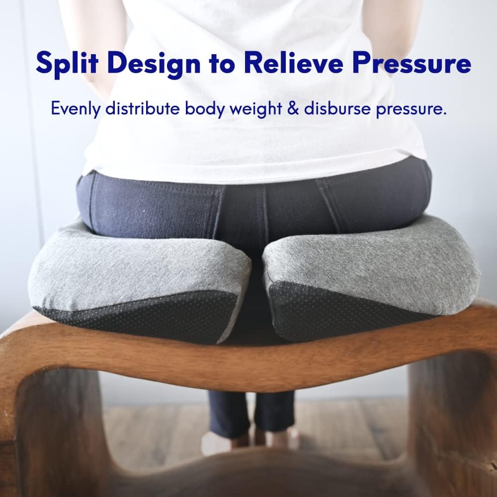 C CUSHION LAB Patented Pressure Relief Seat Cushion for Long Sitting Hours on Office/Home Chair, Car, Wheelchair - Extra-Dense Memory…