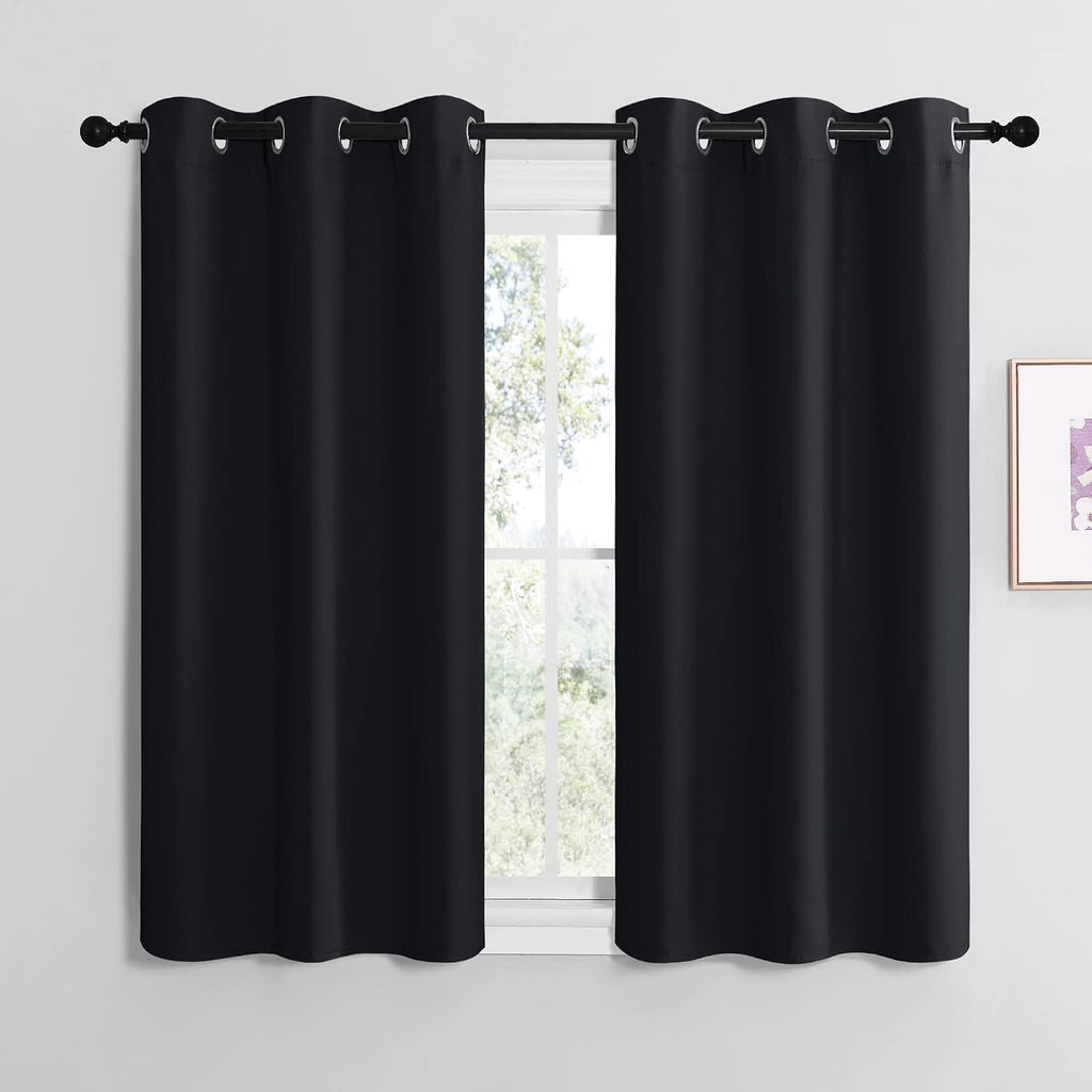 NICETOWN Blackout Draperies Window Curtain Panels, Autumn/Winter Thermal Insulated Solid Grommet Blackout Curtains/Drapes for Cafe (Set…