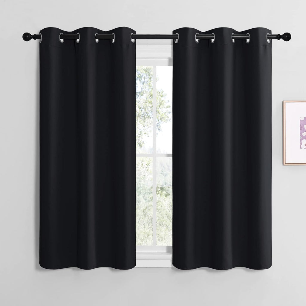 NICETOWN Blackout Draperies Window Curtain Panels, Autumn/Winter Thermal Insulated Solid Grommet Blackout Curtains/Drapes for Cafe (Set…