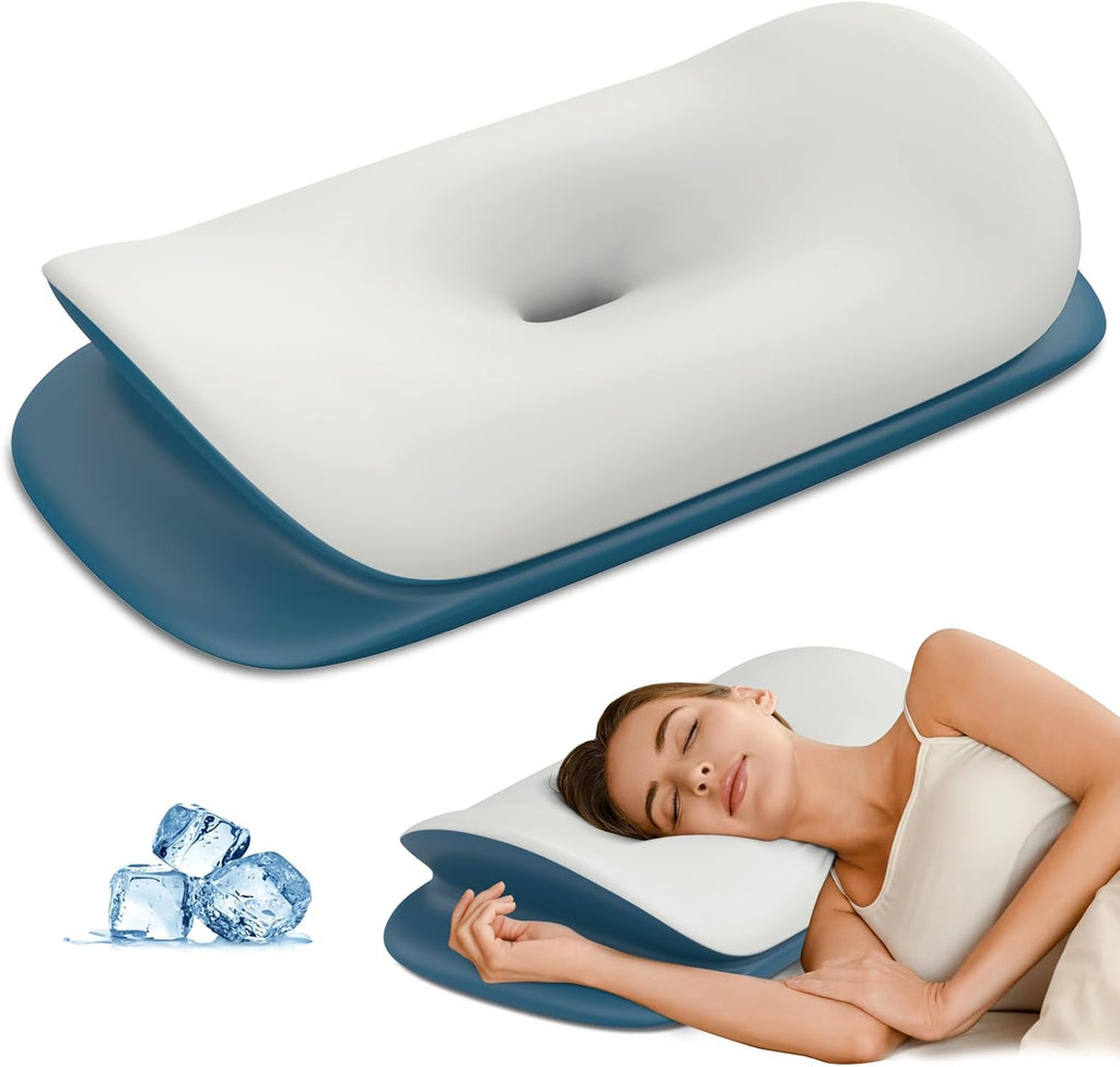 Olumoon Cervical Neck Pillow - Ergonomic Memory Foam Contour Pillows for Side, Back & Stomach Sleepers, Cervical Pillow for Neck Support Sl…