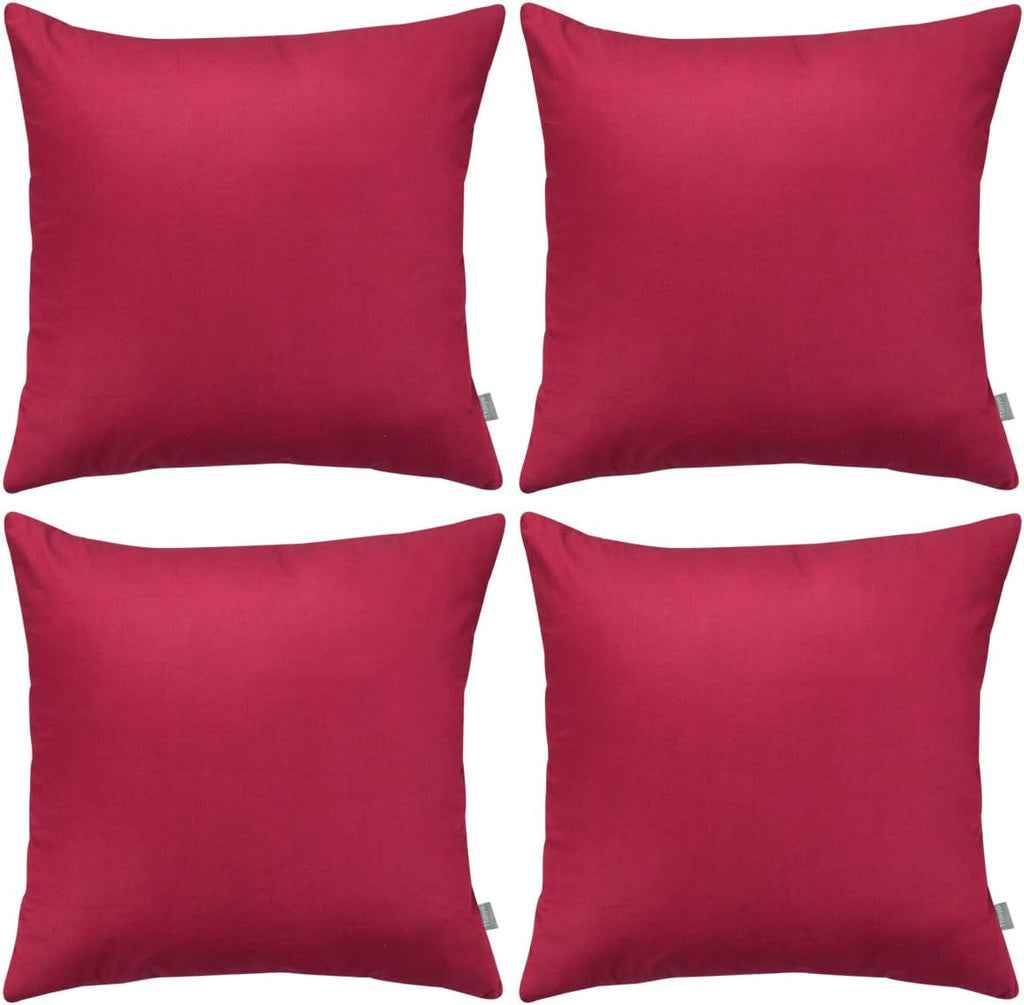 Thmyo 4-Pack 100% Cotton Comfortable Solid Decorative Throw Pillow Case, Square Cushion Cover Pillowcase Sublimation Blank Pillow Covers DI…