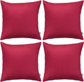 Thmyo 4-Pack 100% Cotton Comfortable Solid Decorative Throw Pillow Case, Square Cushion Cover Pillowcase Sublimation Blank Pillow Covers DI…