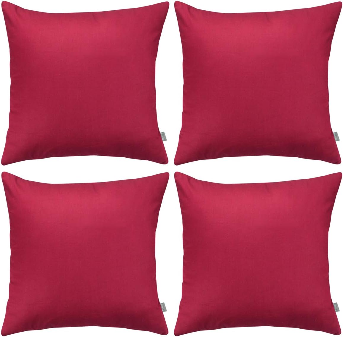 Thmyo 4-Pack 100% Cotton Comfortable Solid Decorative Throw Pillow Case, Square Cushion Cover Pillowcase Sublimation Blank Pillow Covers DI…