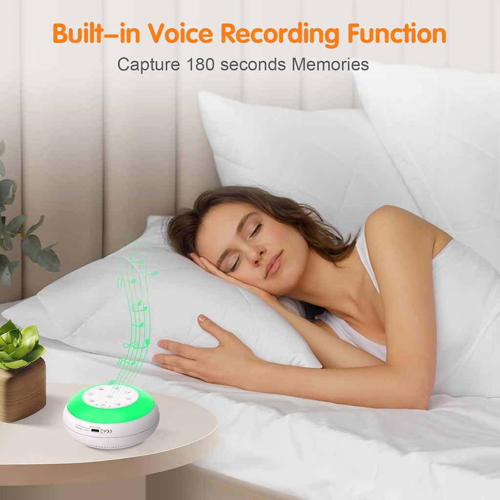 Xyngu Portable White Noise Sound Machine for Baby, Kids, Adults Sleep - 24 Soothing Natural Sounds, 7 Color Night Light, Portable Wireless…