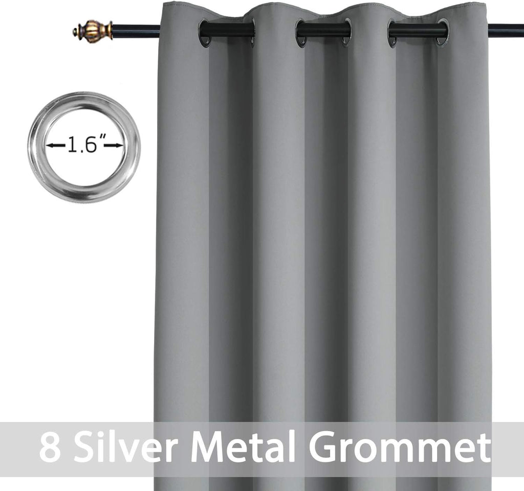 Yakamok 36 Inch Curtains Blackout Window Curtains for Kitchen, Grommet Room Darkening Thermal Insulated Sunlight Block Drapes for Living…