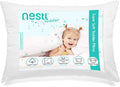Nestl Pillow for Sleeping 13 x 18, Pillow for Travel, Car, School, Machine Washable Soft Cotton - White 1 Pack Cotton White