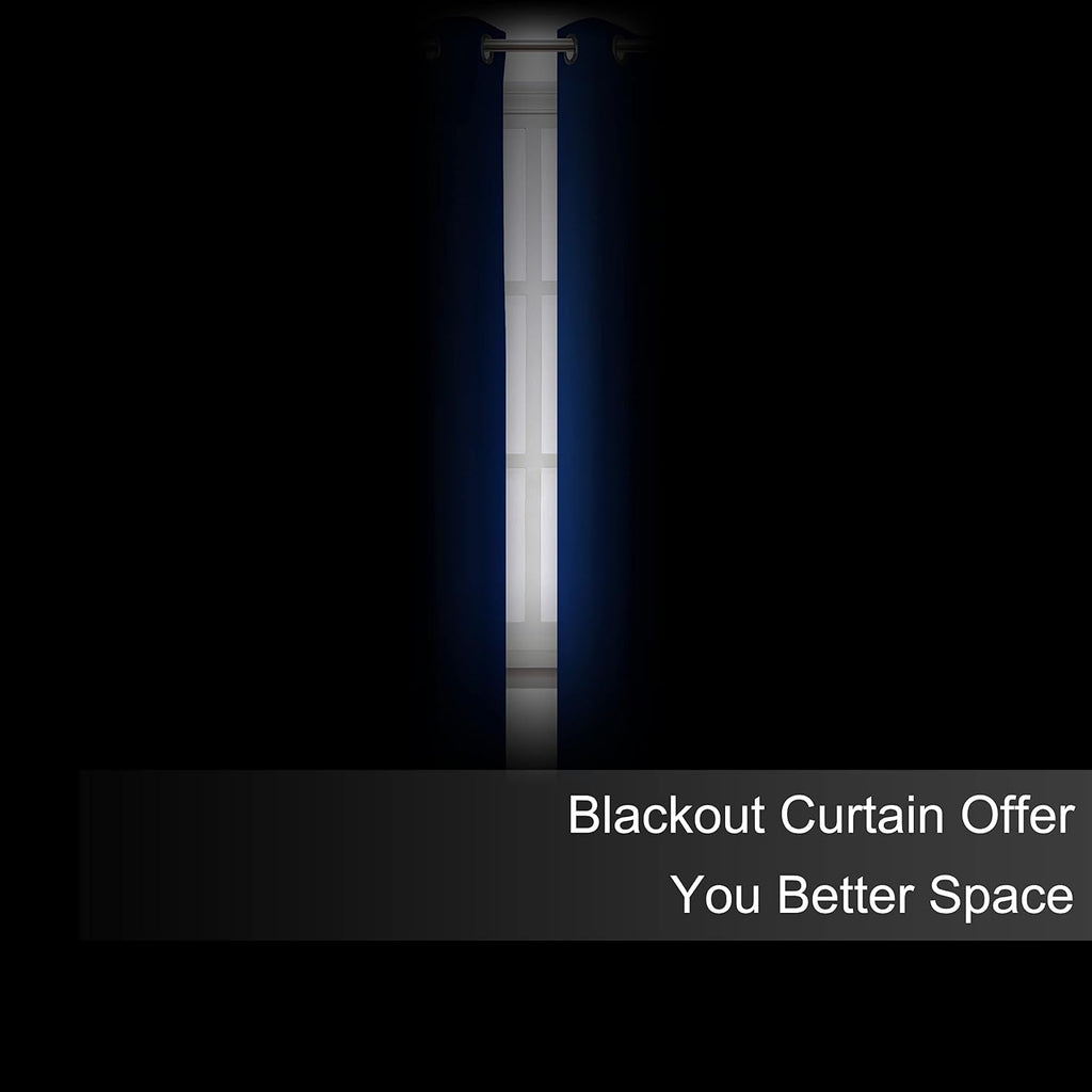 Lemomo Blackout Curtains 52 x 72 inch/Royal Blue Curtains Set of 2 Panels/Thermal Insulated Room Darkening Bedroom Curtains 72 inch Blue
