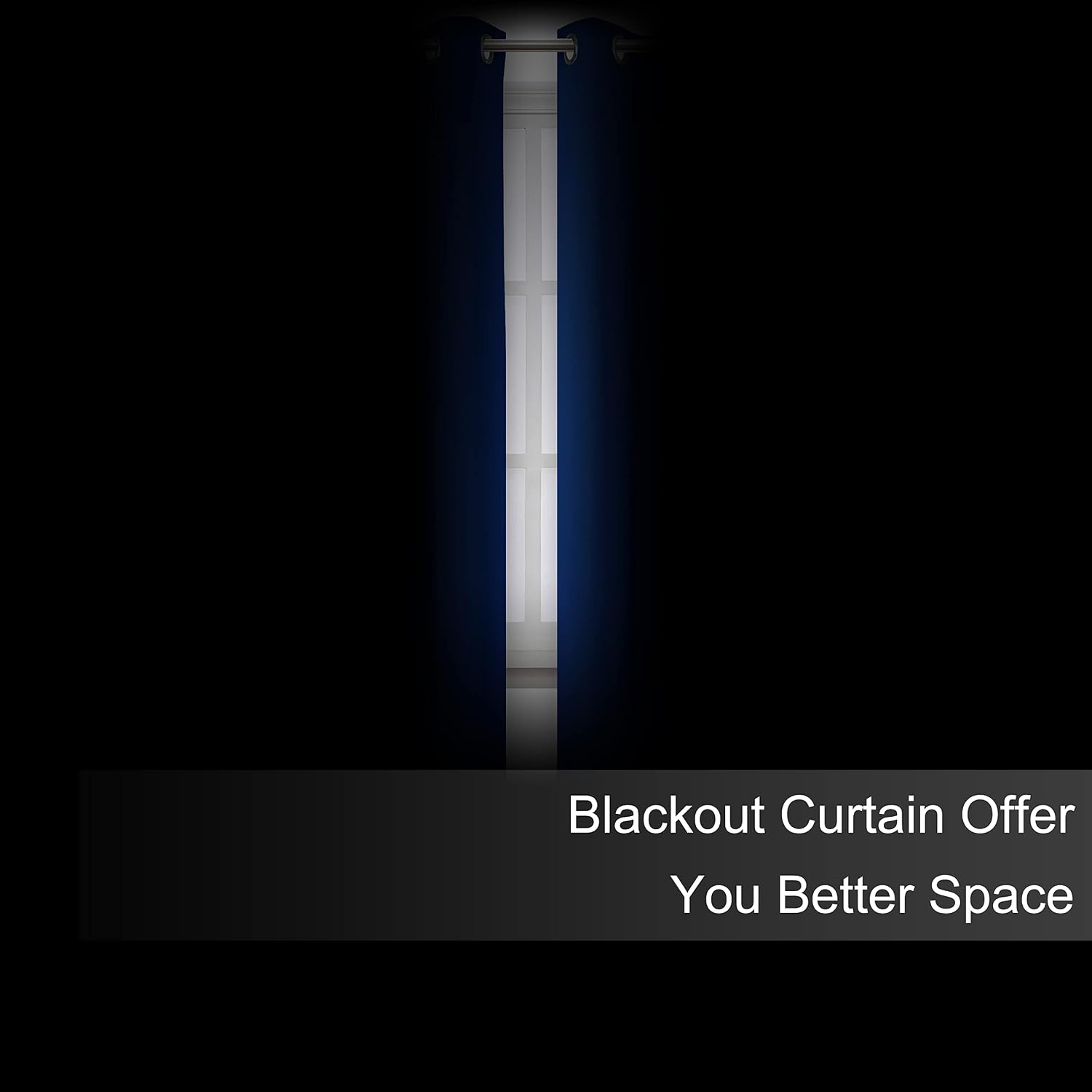 Lemomo Royal Blue Blackout Curtains 66 x 63 Inch Length/Set of 2 Curtain Panels/Thermal Insulated Room Darkening Blackout Curtains for Bedr…