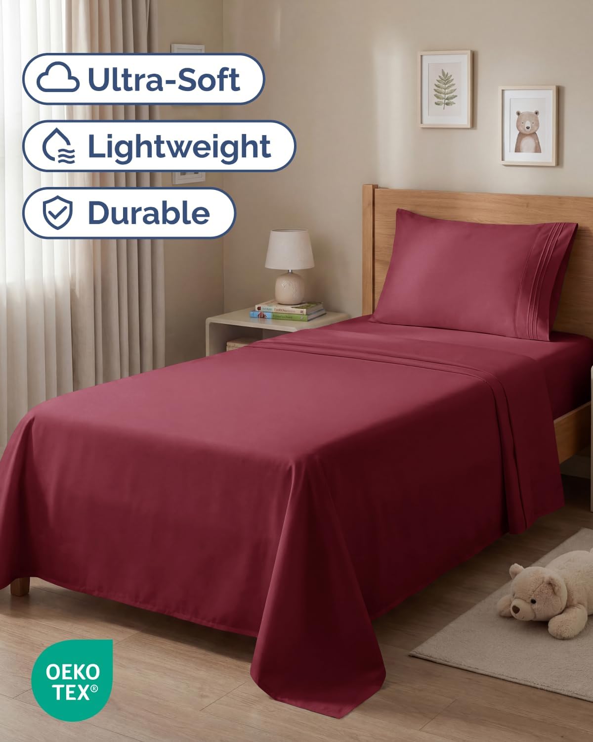 Twin Size 3 Piece Sheet Set - Comfy Breathable & Cooling Sheets - Hotel Luxury Bed Sheets for Women & Men - Deep Pockets, Easy-Fit, Extra…