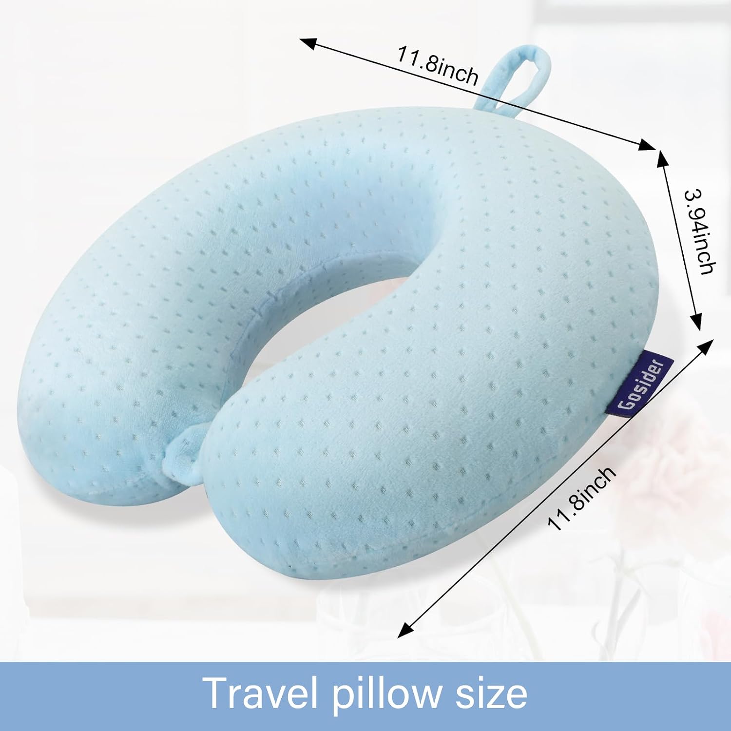 Travel Neck Pillow Memory Foam Pillow Support Pillow U Shape Compact & Lightweight Neck Pillow for Sleeping Travel for Plane, Car, Home…
