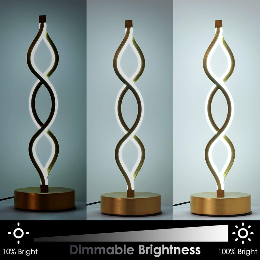 NUÜR Gold Lamps for Bedrooms Set of 2, Small Table Lamp, 3 Colour Temperature, 15.8 Inch Height, Bedsides Lamps for Living Room