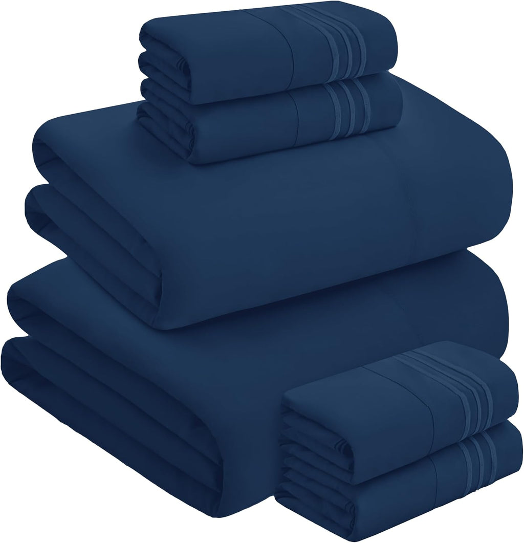 MocassiLuxuryBedding Mocassi Luxury 6-Piece Sheet Set, Ultra Soft 1800 Hotel Quality Microfiber Sheet Set, Fits Mattresses Up to 18 to 24 I…
