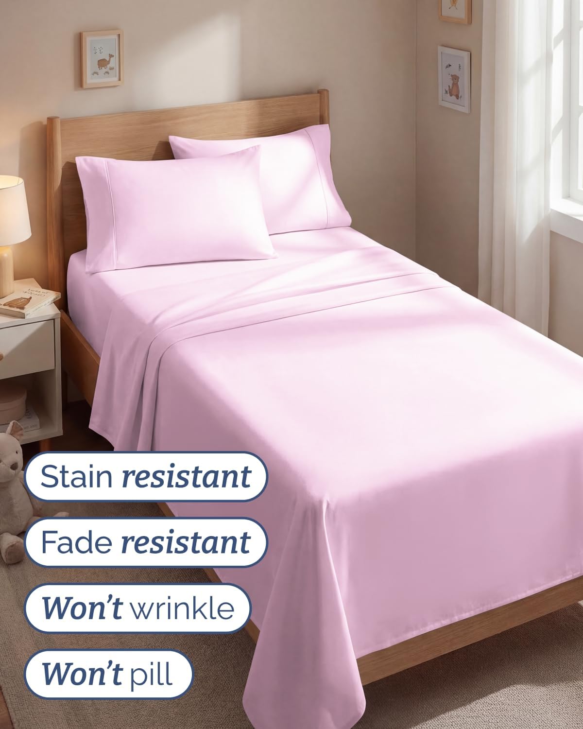 Twin 4 Piece Sheet Set - Comfy, Breathable & Cooling - Hotel Luxury Bedding for Women, Men, Kids, Teens & Children - 1 Flat & 1 Fitted…