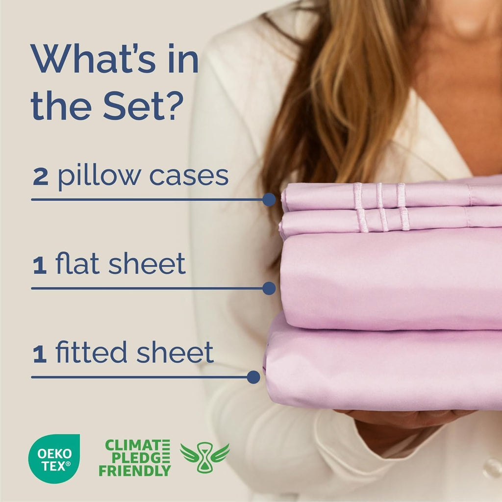 Cal King Size 4 Piece Sheet Set - Comfy Breathable & Cooling Sheets - Hotel Luxury Bed Sheets for Women & Men - Deep Pockets, Easy-Fit…