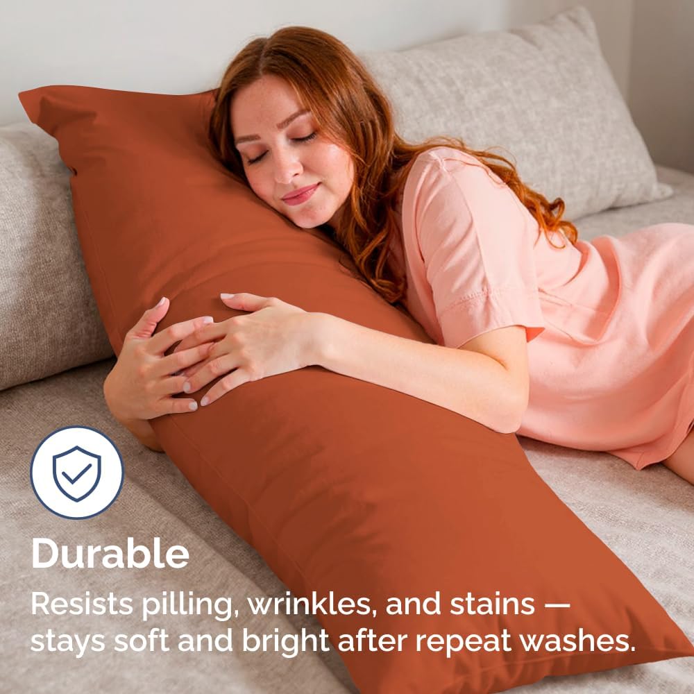 Body Pillowcases Set of 4-20x54 Long Body Pillow Case - Soft Body Pillow Cover for Sleeping & Side Sleepers - Comfy, Breathable & Fade…