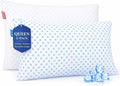 Nestl Cooling Pillows Queen Size Set of 2, Luxury Shredded Memory Foam Pillows for Sleeping 2 Pack, Adjustable Cold Gel Pillow for Hot Slee…
