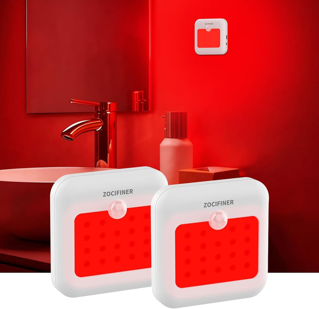 Zocifiner Red Light Motion Sensor Night Lights Rechargeable Battery Red Light Stick-on Magnetic Red Lights Red Night Light for Ba…