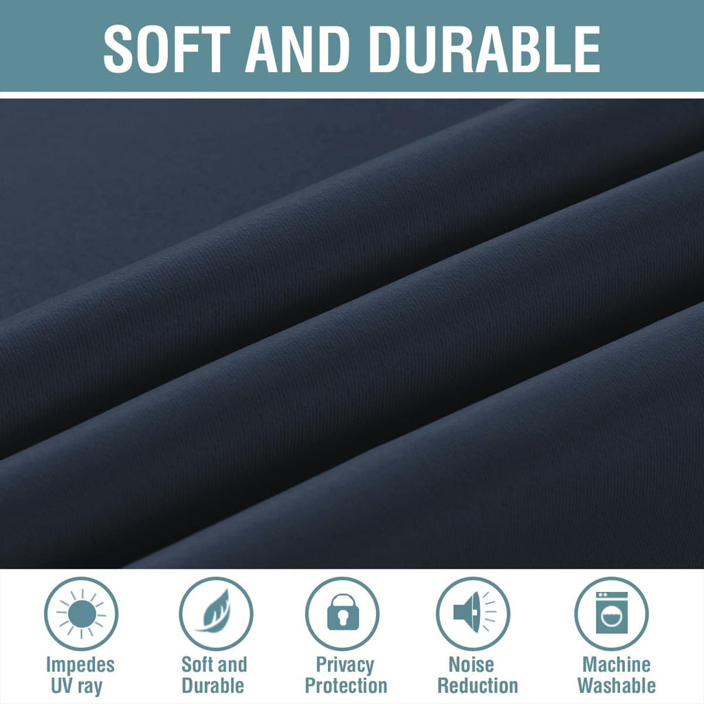 H.VERSAILTEX Blackout Curtain for Living Room Thermal Insulated Window Treatment Curtain Extra Long 108 inch Length Energy Savi…
