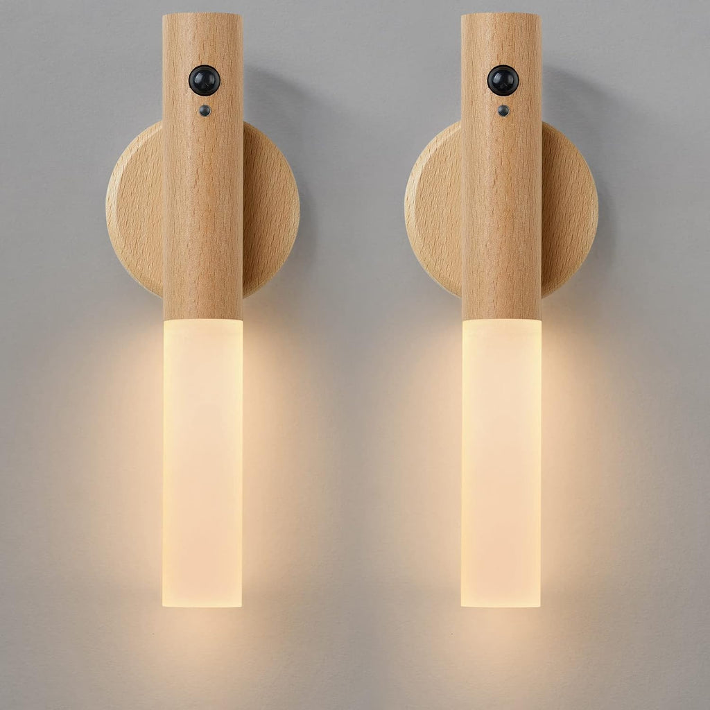 Montford Wall Sconces Set of Two Battery Operated, Motion Sensor Night Light Magnetic Wall Light Rechargeable Wall Sconce, Peel and Stick…
