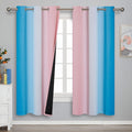 Estelartextiler Estelar Textiler Ombre Pink and Blue Blackout Curtains 72 Inch Length 2 Panels, Full Light Blocking Curtains for Bedroom, G…