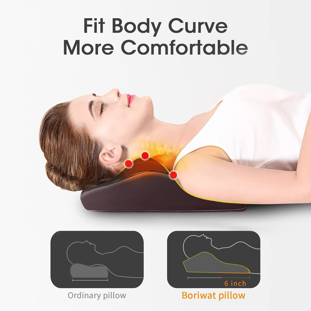 Boriwat Back Massager with Heat, 3D Kneading Massage Pillow for Back, Neck, Shoulder, Leg Deep Tissue, Gifts for Women Men Mom Dad(Brown) 1…