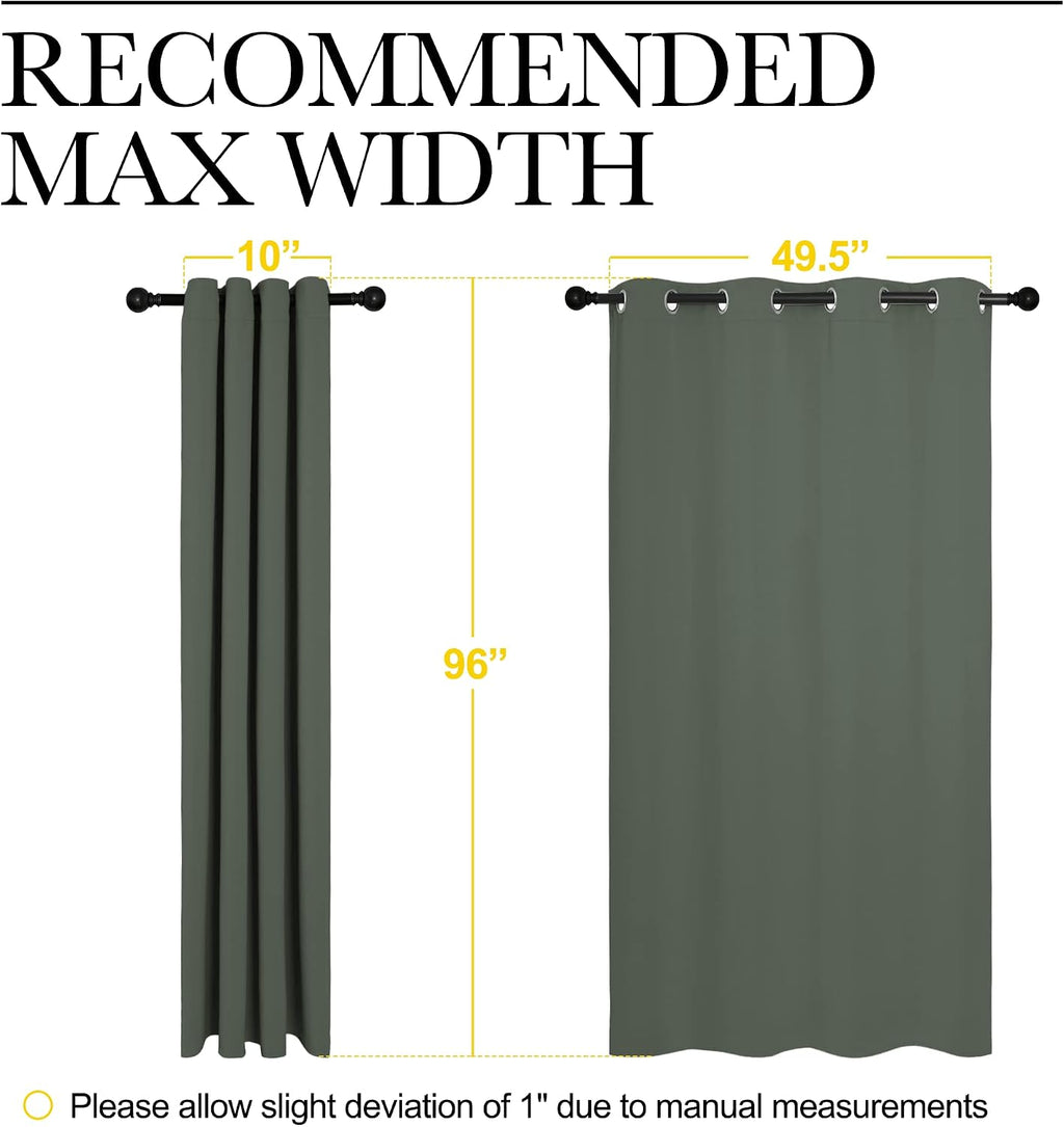 Nicetown Dark Mallard Blackout Draperies Curtains - Pair of Grommet Top Thermal Insulated Blackout Decorative Curtains for Thanksgiving Day…