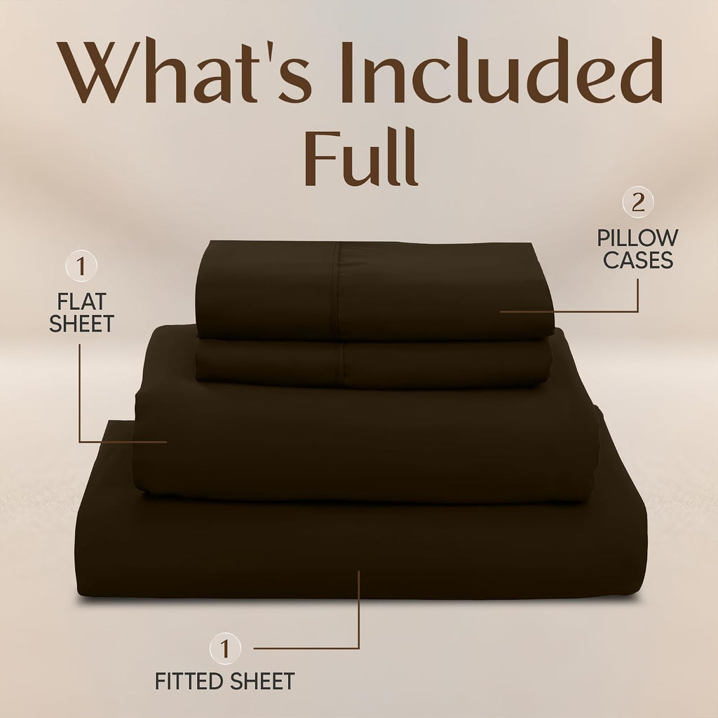 Utopiabedding Utopia Bedding Full Size Sheet Set – 4 Piece Bed Sheets, Soft and Breathable Microfiber, Includes 1 Fitted Sheet, 1 Flat Shee…