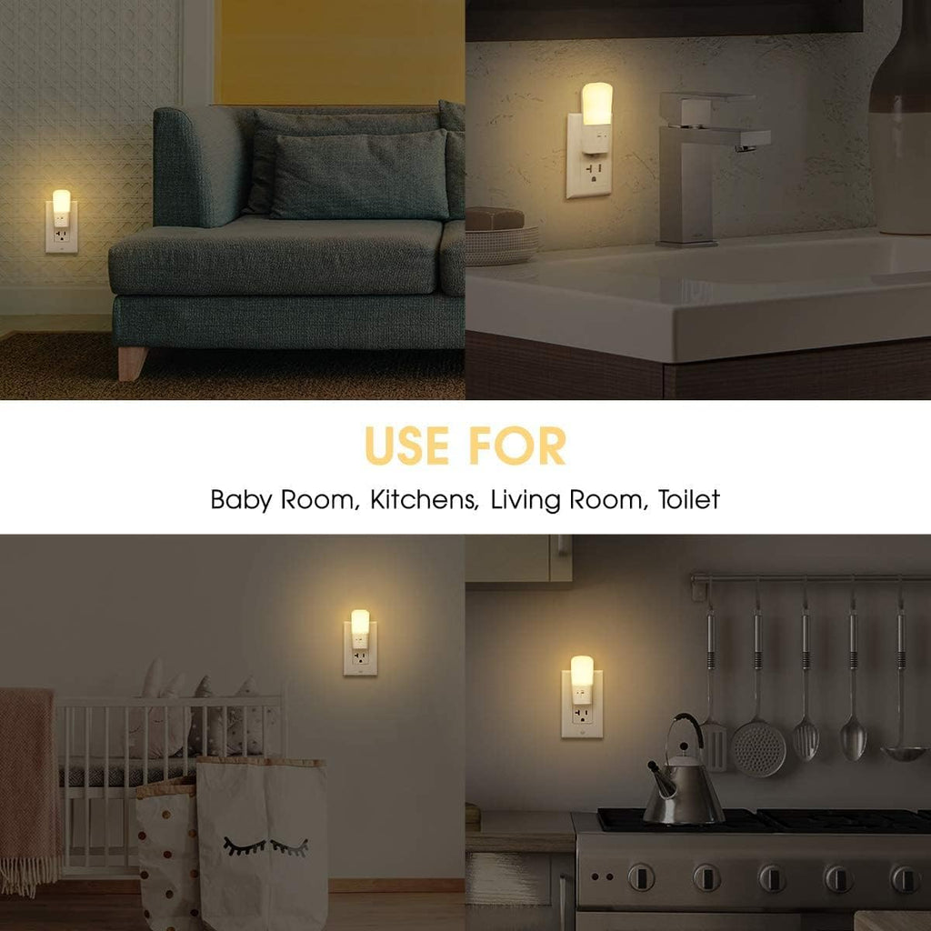 LOHAS Plug in Night Light, Dimmable LED Night Lights With Dusk to Dawn Sensor, Soft White 3000K Sleep Nightlight, Adjustable Brightness…