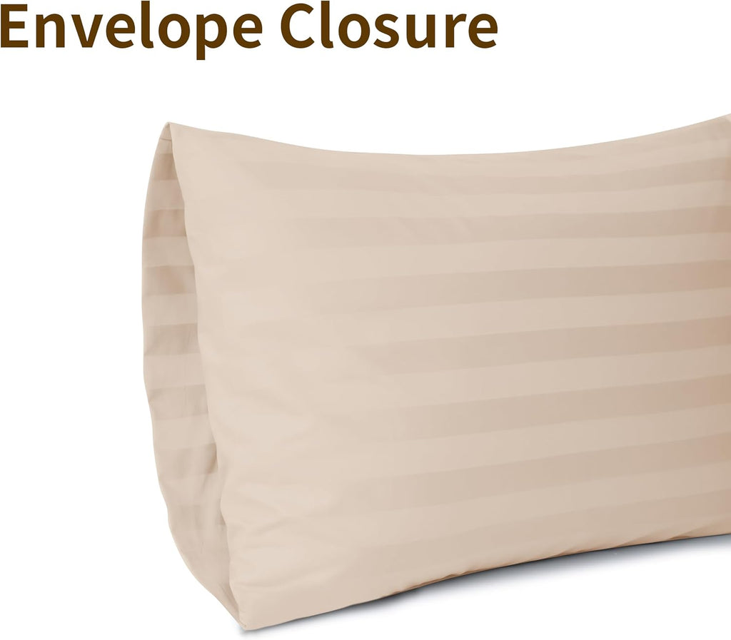 ShunjieHome 100% Egyptian Cotton Pillow Cases Set of 2, Standard Size 400 Thread Count Cooling Pillowcases, Soft and Breathable Pillow Covers…