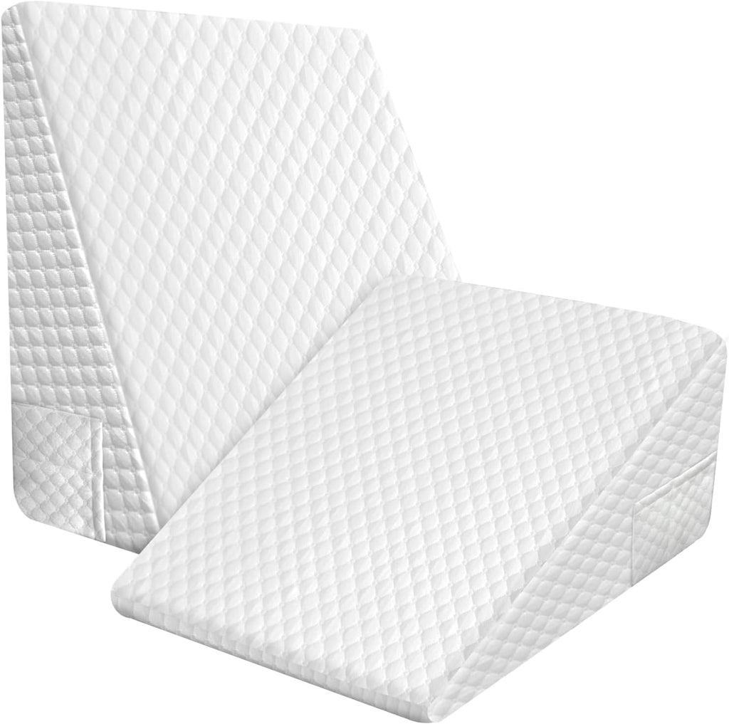 Oaisz Wedge Pillow, 10 Inch Bed Wedge Pillow for Headboard, Pillow Wedge for Acid Reflux Relief, After Surgery, Sleeping, Back, Memory Foa…