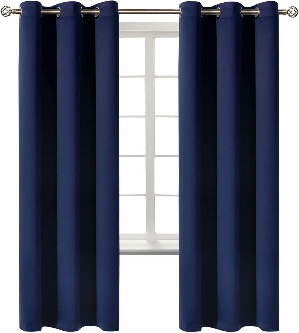 BGment Blackout Curtains for Living Room - Grommet Thermal Insulated Room Darkening Curtains for Bedroom, Set of 2 Panels (42 x 72 Inch, Na…