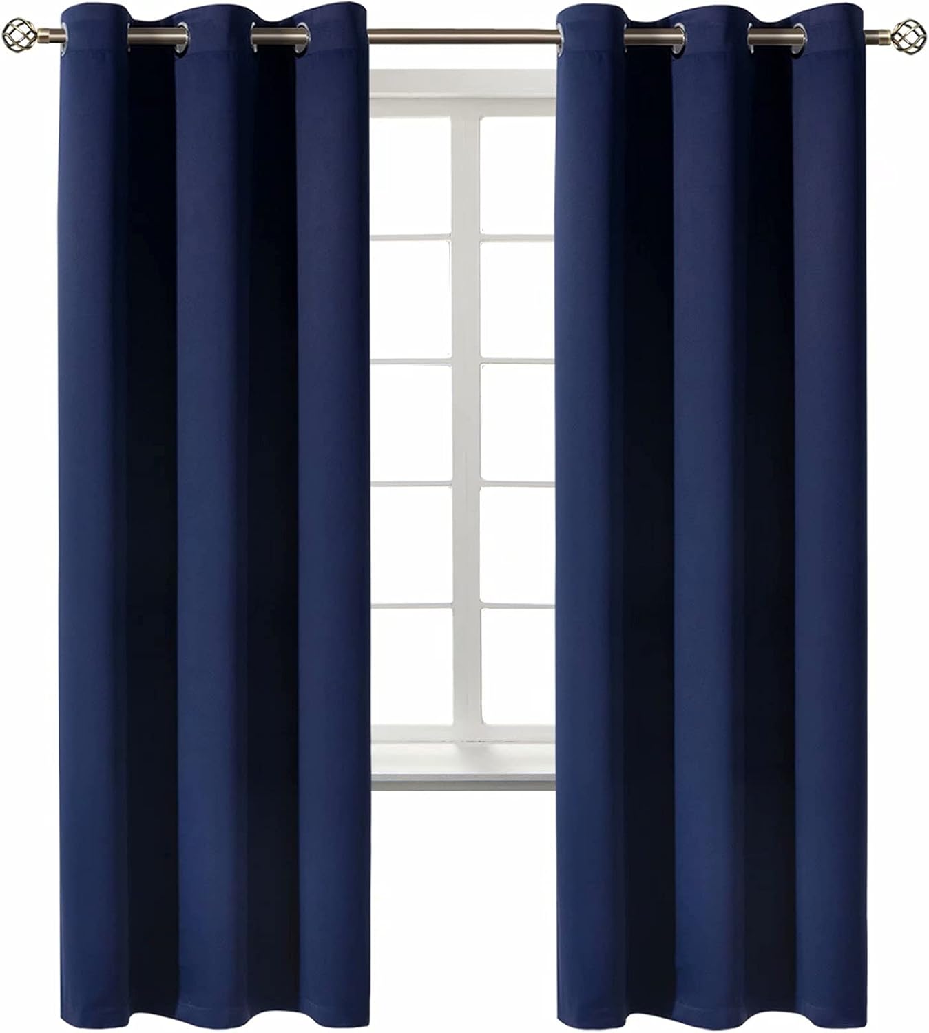 BGment Blackout Curtains for Living Room - Grommet Thermal Insulated Room Darkening Curtains for Bedroom, Set of 2 Panels (42 x 72 Inch, Na…