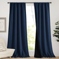 Nicetown 100% Blackout Blinds, Laundry Room Decor Window Treatment Curtains, Thermal Insulated Energy Smart Drapes and Draperies for Villa,…