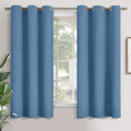 YoungsTex Denim Blue Blackout Curtains 68 Inch Length for Bedroom - Thermal Insulated Drapes with Grommet Room Darkening Window Treatments…