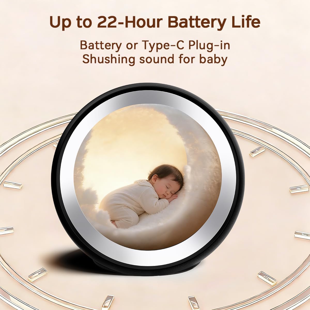 Small Sound Machine Battery Mini White Noise Machine for Baby Kids Adult with 32 Relaxing Sounds 32 Volume Levels Sleep Brown Noise…