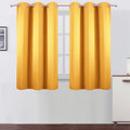 Lemomo Yellow Blackout Curtains 42 x 54 Inch Length Set of 2 Panels Grommet Bedroom Curtains for Living Room 54 Inch silver