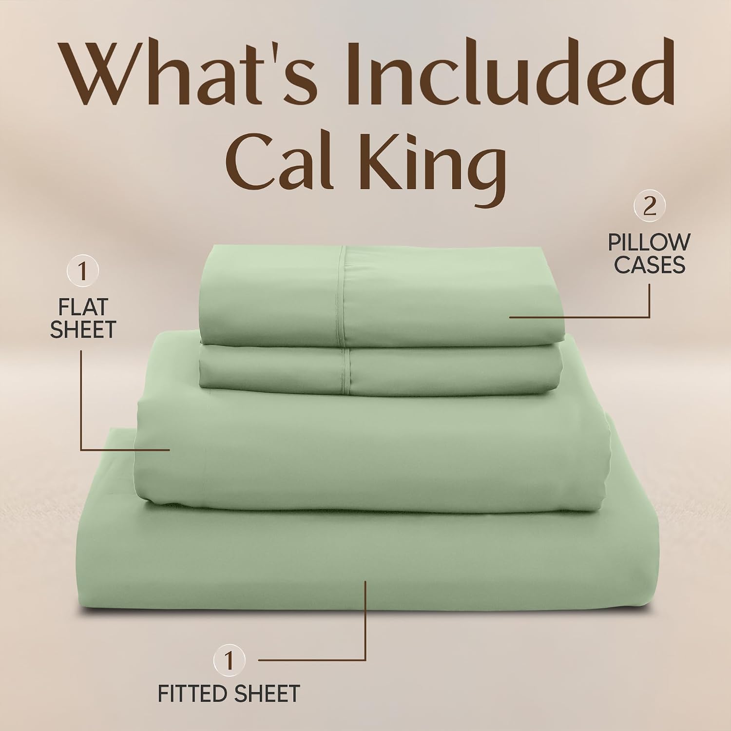 Utopiabedding Utopia Bedding California King Size Sheet Set – 4 Piece Bed Sheets, Soft and Breathable Microfiber, Includes 1 Fitted Sheet,…
