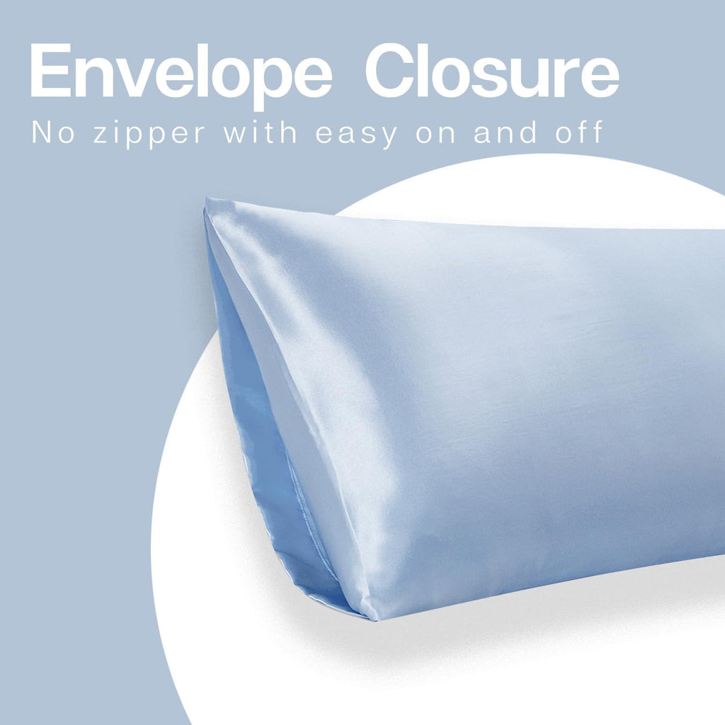 MR&HM Satin Body Pillow Cover, Soft and Breathable Body Pillow Case with Envelope Closure, Cooling and Silky Long Pillowcase for Hair and…