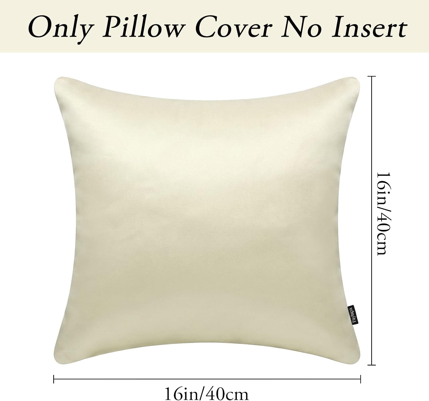 Faylapa 4 Pack Silky Satin Throw Pillow Cases Heavy Silk Satin Decorative Pillow Covers Solid Dyed Soft Pillow Cover Home Decor, 16" x…