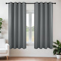 Joydeco Blackout Curtains 45 inch Length 2 Panels Set, Thermal Insulated Long Curtains & Drapes 2 Burg, Room Darkening Grommet Drapes for B…