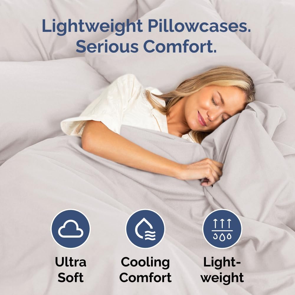 Queen Pillow Cases Set of 6 - Ultra Soft Hotel Quality Pillowcase Covers - Comfy, Cozy & Wrinkle Free - Shrink, Stain & Fade Resistant…